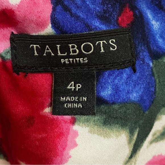 Talbots Red and Pink Sheath Dress V-Neck Sleeveless Mini Size 4P - Picture 8 of 10